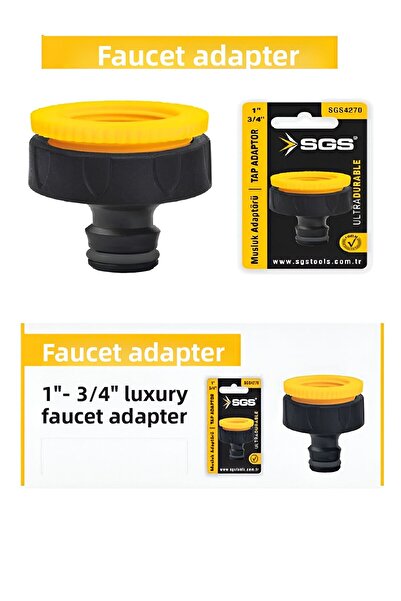 SGS 1'' - 3/4'' Faucet Adapter – Durable, Practical and Leak-Free Connection!
