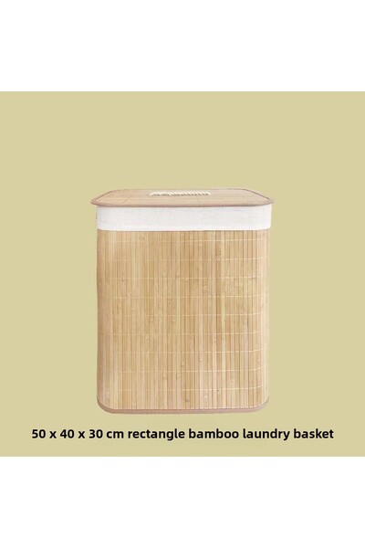 Altabi Rectangular Bamboo Dirty Laundry Basket