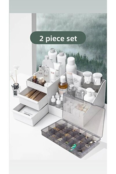 Bayev 2 τεμάχια Rose Cosmetic Jewelry, Rose Organizer Set (18 Διαμερίσματα)