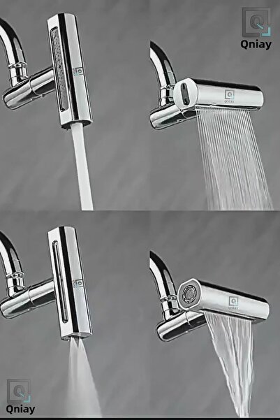 QNİAY New Saving 4 Modes Waterfall Adjustable Faucet Head Kitchen Sink Mixer Sink Faucet