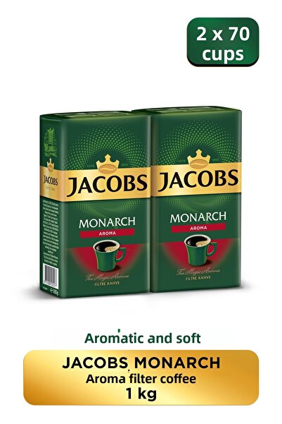 Jacobs قهوة مفلترة بنكهة مونارك 500 جرام × 2 قطعة