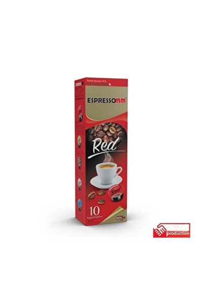 ESPRESSOMM تشيبو كافيسيمو - كبسولة قهوة حمراء، متوافقة (10 قطع)