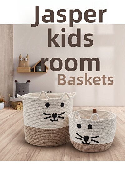 JASPER Οργάνωση Παιδικού Δωματίου με Μπεζ Σχοινί Γιούτας - Πολλαπλών Χρήσεων,...