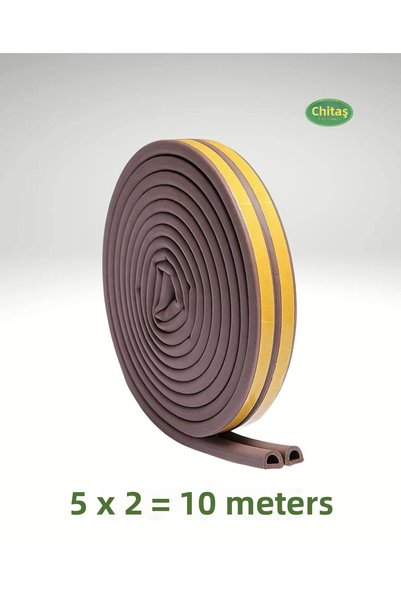 ÇİTAŞ Brown Adhesive Door-Window Filter Anti-Wind (5X2=10)