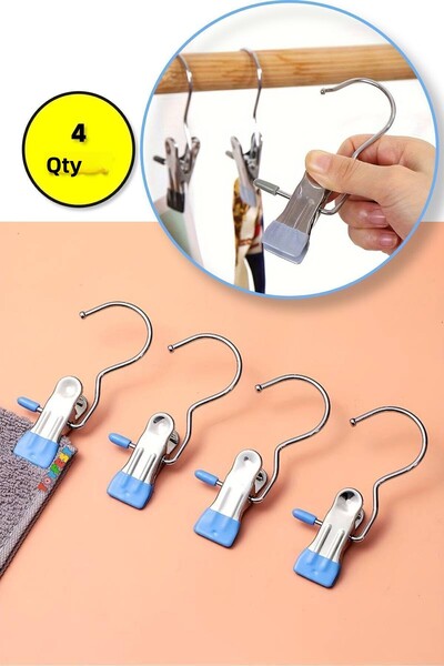 TOYFEST 4 PCS Stainless Steel Pants, Shawl, Hat, Scarf, Scarf and Peg Strap Bag Set