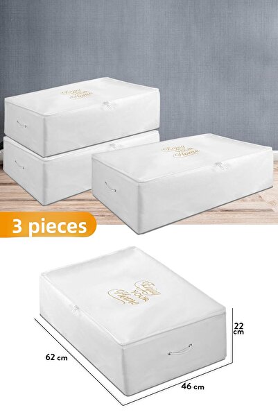 Serstil 3 Τεμάχια - Μεγάλο Μέγεθος Κάτω Βάση Λευκή τσάντα 62 x 46 x 22 cm