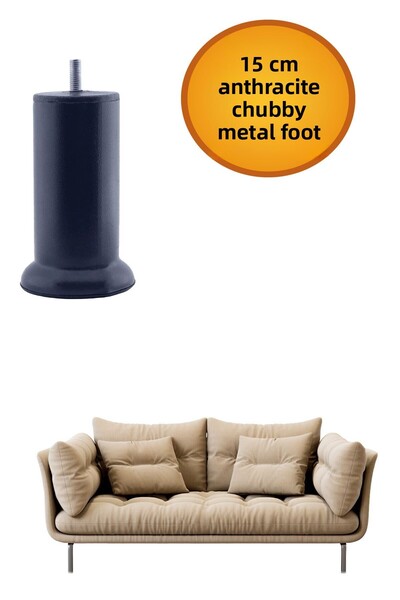 NUBLADO Baza Mobilier Plinu Metal Gri Antracit 15 Cm M8 Dinți Canapea Fotoliu Canapea Convertită Picior Upgrade.