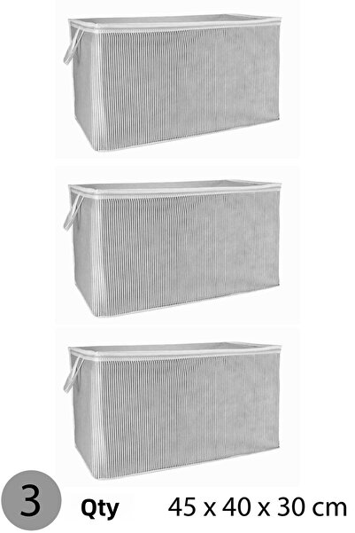winbox كيس سترة صغير مقاس 45x40x30 سم رمادي - 3 قطع