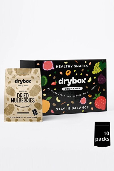 DRYBOX Dried Mulberry 10X42G – Natural Fruit Snack Without Added Sugar