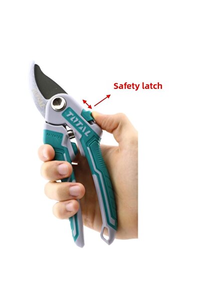 TOTAL Vineyard Scissors Garden Plant Flower Rose Tree Grape Sprout Rod Rod Branch Pruning Cutting Knife Shears 220 mm