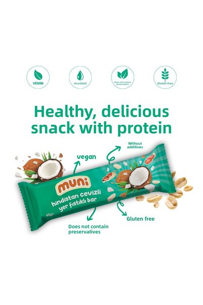 muni Coconut Peanut Bar, 40 g X 12 Pieces