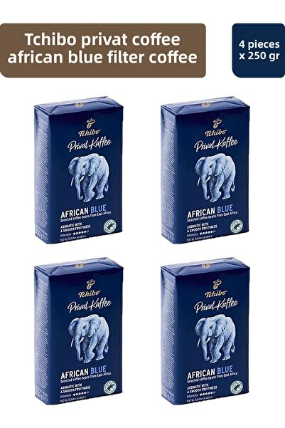 Tchibo 4 قطع من القهوة المفلترة باللون الأزرق الأفريقي الخاص - 250 جرام