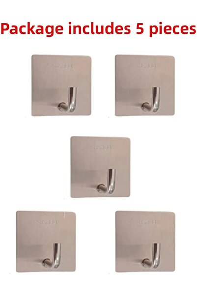 ardini Κρεμάστρα Chrome Self Adhesive - Πακέτο 5 τεμαχίων