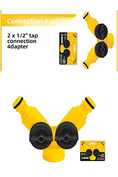 SGS 2 Outlet 1/2 Faucet Connection Adapter |   Garden Irrigation and Double Outlet Control Valve