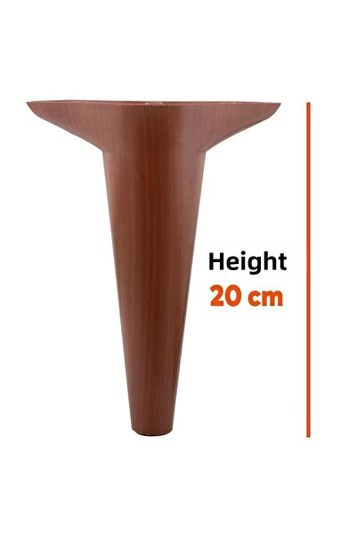 Badem10 Aspen 20 Cm Mobilier Tv Unitate Consolă Fotoliu Canapea Picior Maro Lemn Modelat Picioare