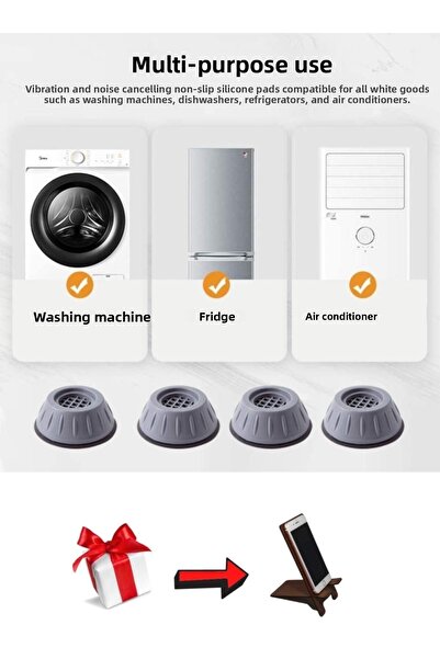 Ankaflex Anti-vibrații pentru electrocasnice, amplificator pentru electrocasnice, mașină de spălat, mașină de spălat vase, frigider