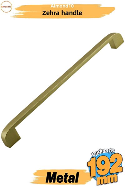 Badem10 Zehra (192 mm - 19,2 cm) Mobilier din metal auriu mat Sertar de bucătărie Dulap dulap Mâner Mâner Mâner