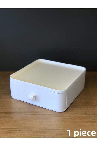 Bayev 1 Piece Drawer Jewelry, Makeup and Cosmetic Organizer Drawer (white), Office Desk Organizer