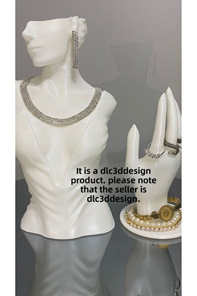 Goplast Premium Set de 2 manechin și mână de bijuterii decorative, set de sup...