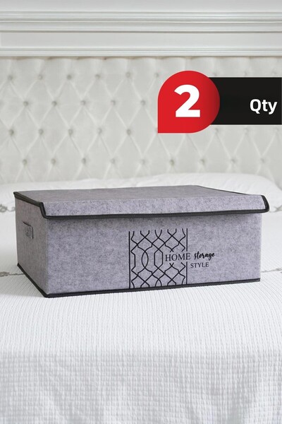 ALAS Κουτί βάσης με καλυμμένο γκρι τσόχα - 50x40x19 cm, 2 ΤΕΜ.