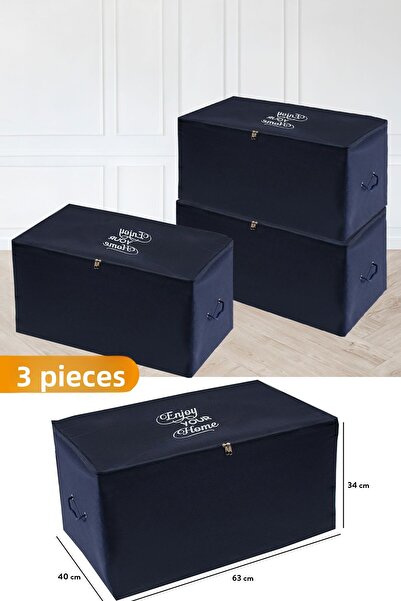 Serstil 3 Bucuri - Geantă Dimensiune Medie Albastru Inchis 63 X 40 X 34 Cm