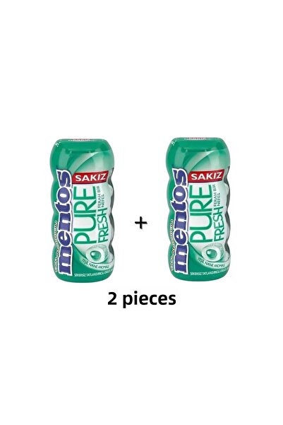 Mentos علكة بنكهة النعناع الأخضر النقي - خالية من السكر (مع منعش) 30 جم (2 قطعة)