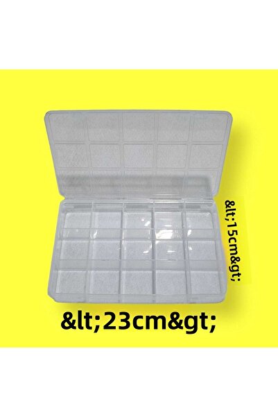 erdoğan hobi صندوق منظم بغطاء مكون من 15 حجرة صندوق خرز صندوق تنظيم صندوق متع...