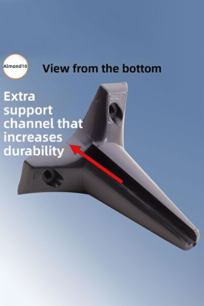 Badem10 Canapea neagră de lux Aspen - Unitate TV cu picioare de bază de 15 cm (4 buc.)