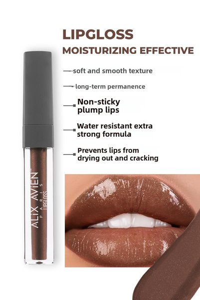 Alix Avien Lipgloss 11 Chocolate Kiss - Moisturizing Lip Gloss That Lasts Lon...