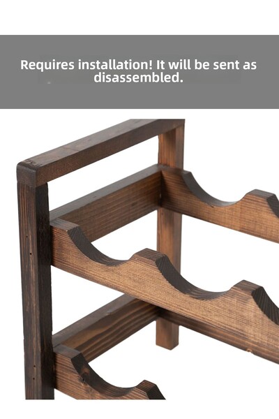 Moola Wooden Wine Rack, Two Tier Wooden Wine Stand