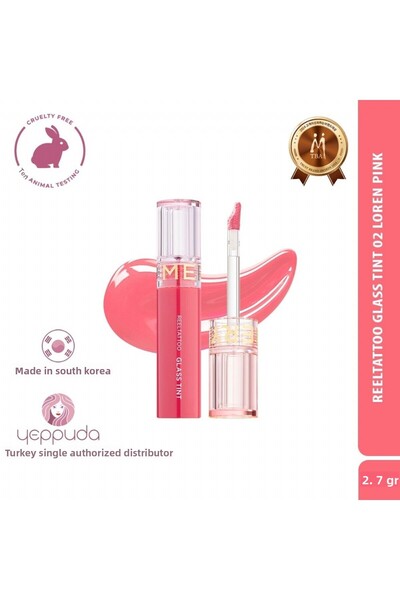 Merythod لون زجاجي من Reeltattoo يوفر مظهرًا مشرقًا يدوم طويلاً 02 Loren Pink