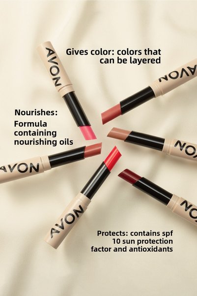 AVON مرطب الشفاه الملون باللون الوردي