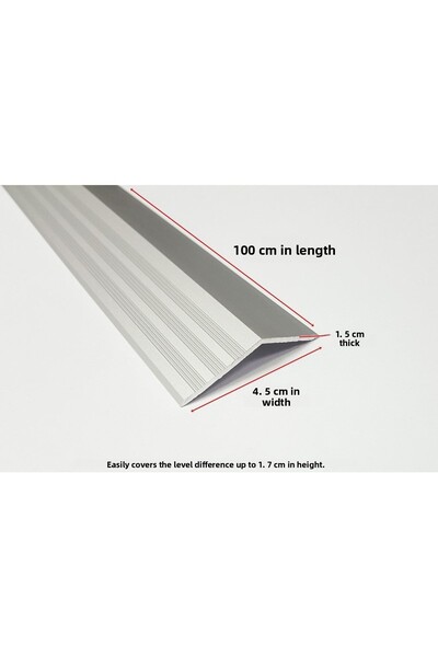 Şahin Profil de nivel pentru prag de ușă din aluminiu Profil de înălțime diferență de culoare Profil de prag de ușă Culoare gri 100 cm