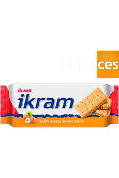 Ülker أولكر إكرام بسكويت سانديفيتش بالبندق 84 جرام 24 قطعة
