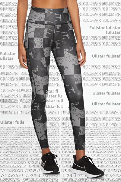 Nike Leggings Epic Fast - Leggings negri cu imprimeu 7/8, cu mai multe buzunare