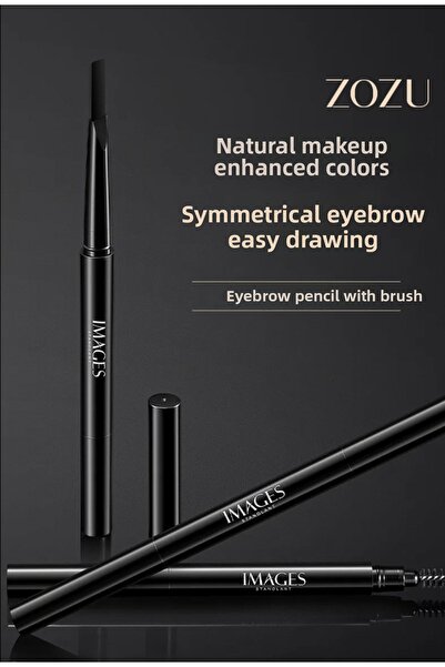 ZOZU قلم حواجب بزاوية مزدوجة وفرشاة حواجب من سلسلة إيميجز 0.4 جرام أسود طبيعي...