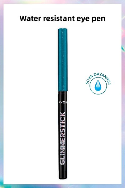 AVON قلم تحديد العيون اللامع المقاوم للماء من جليمرستيكس أكوا سباركل