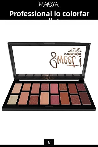 MAQYA Cosmetics لوحة ظلال عيون حلوة مكونة من 18 قطعة من سلسلة B / لوحة ظلال ع...