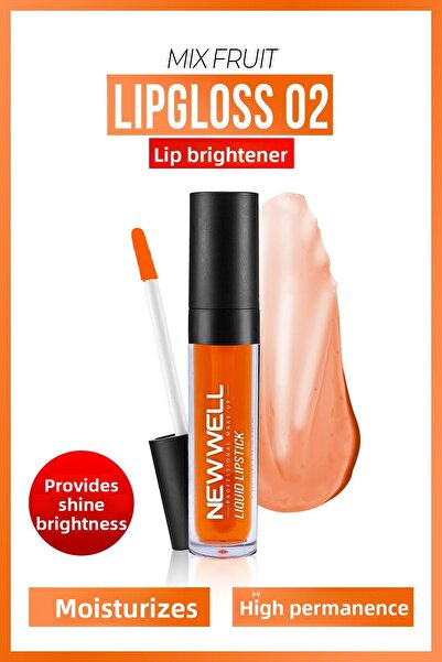 New Well 02- Mix Fruit Flavored Mix Fruit Lip Gloss - 8 ML Lip Gloss