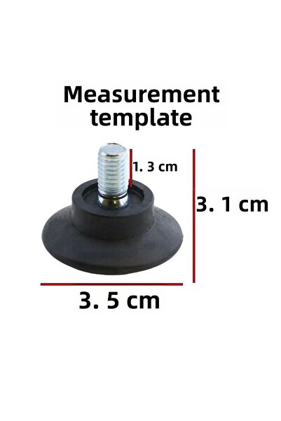 Badem10 Picioare cu articulație sferică Bingo M8 șuruburi Mm Profil negru 3 cm (10 buc.)