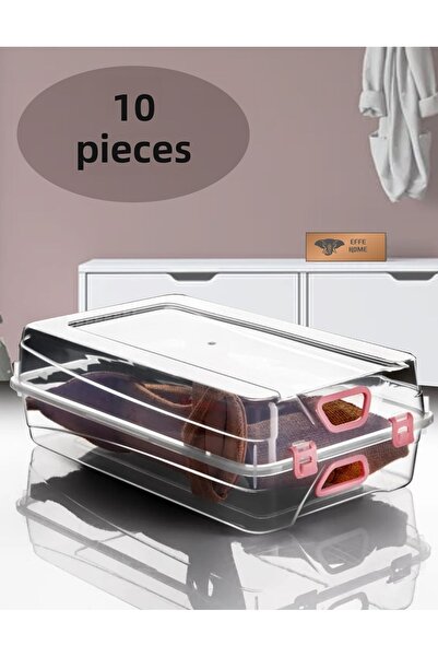 EFFE HOME Σετ 10 κουτιών οργάνωσης αποθήκευσης παπουτσιών πολυτελείας για γυν...