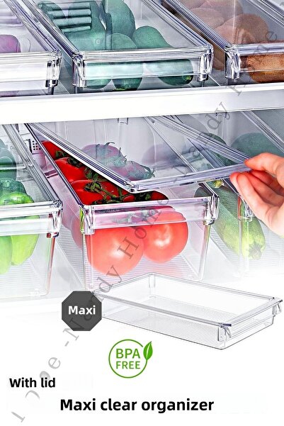 Nandy Home منظم للثلاجة والخزانة ماكسي نيو كلير