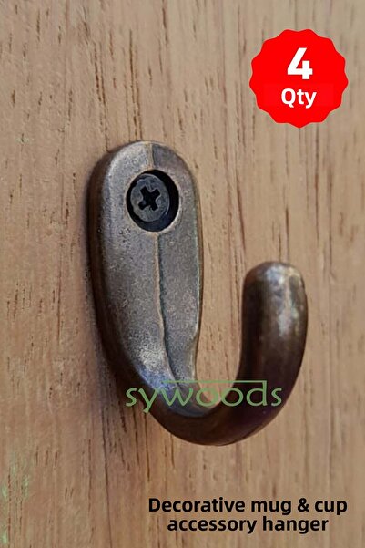 sywoods 4 قطع من المجوهرات المزخرفة العتيقة ذات الكوب الكبير