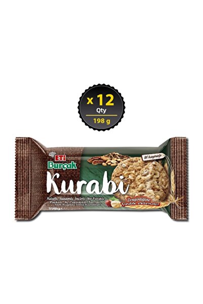 Eti بسكويت بورجاك بالبندق 198 جرام × 12 قطعة