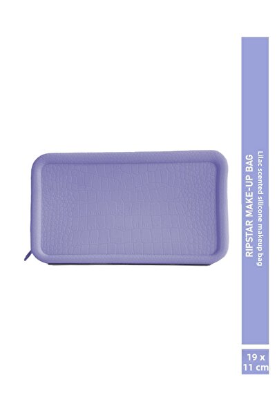 RIPSTAR حقيبة مكياج من السيليكون المعطرة باللون الليلكي