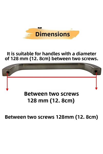 NUBLADO Neslin(128 mm - 12.8 cm) Metal Furniture Inox Kitchen Drawer Cabinet Cupboard Door Handle Handle Handles