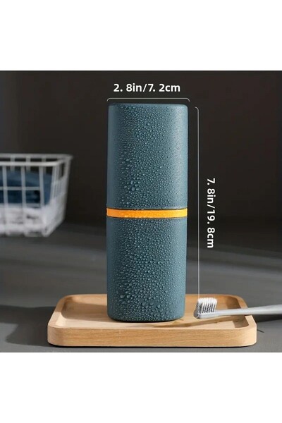 MAİN SHOP 1 قطعة اللون الأخضر متعددة الأغراض السفر نوع فرشاة الأسنان صندوق تخزين المواد 19.8x7,2 سنتيمتر M-1042