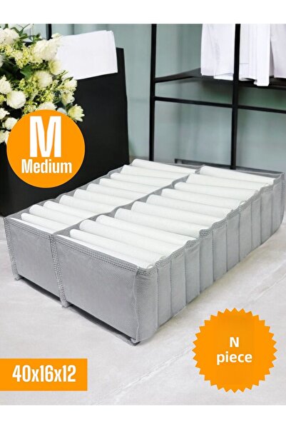 Balkan Room Tip acordeon mediu gri - Set sertar și dulap organizator cu 11 co...