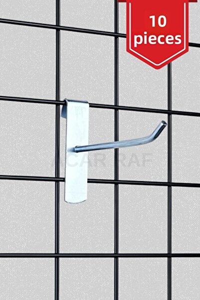 Acar Raf 10 قطع خطاف سلكي مقاس 25 سم مع رف وشماعة سلكية