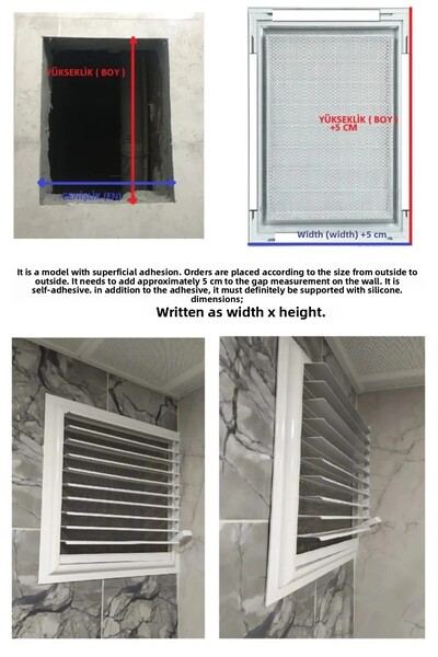 NUBLADO Ventilation Grille Bathroom Wc Toilet Grille Plastic Louver White 60X60 Cm.